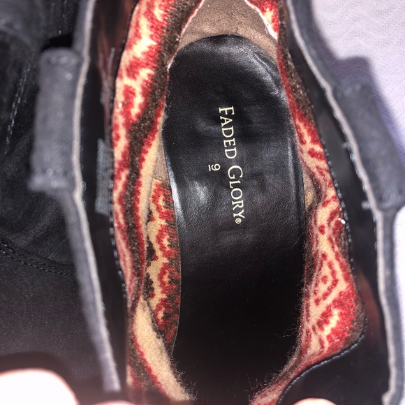 ❤️‍🔥 Healed microsuede Boots Black Size 9 - Picture 4 of 5